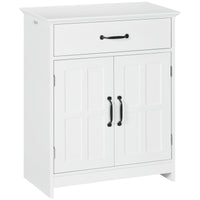 Bathroom Storage, Bathroom Cabinet with 2 Doors, Adjustable Shelves for Living Room Kitchen, 23.6"x11.8"x29.5", White