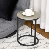 Nesting Tables Set of 3, Round Coffee Table, Stacking Side Tables with Steel Frame for Living Room