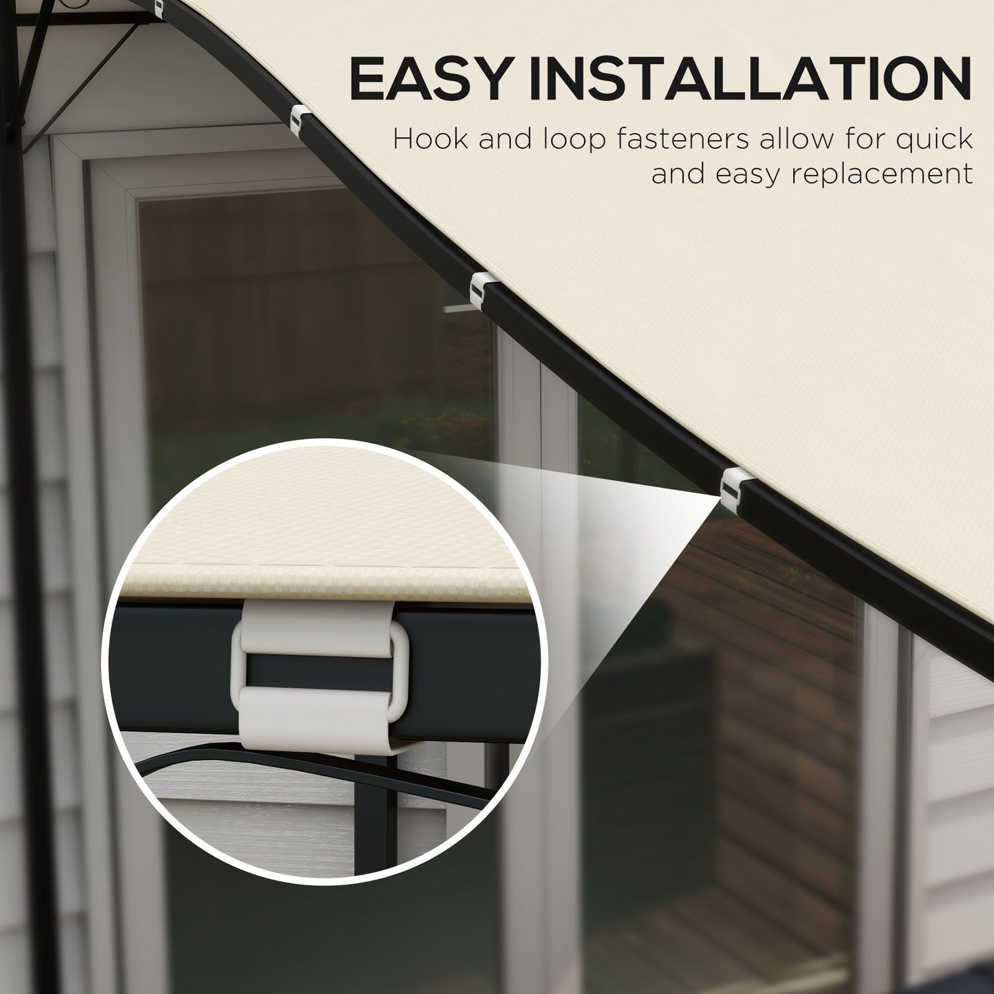 Pergola Canopy Replacement, Pergola Shade Cover for 10' x 10' Pergola (84C-038 Series), Beige
