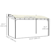 10' x 13' Outdoor Pergola with UV30+ Protection Canopy and Steel Frame for Porch, Patio, Deck, Backyard, Cream White