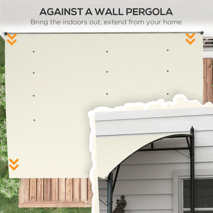 10' x 13' Outdoor Pergola with UV30+ Protection Canopy and Steel Frame for Porch, Patio, Deck, Backyard, Cream White