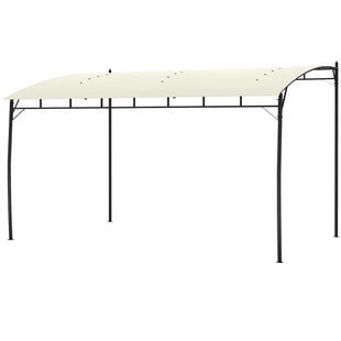 10' x 13' Outdoor Pergola with UV30+ Protection Canopy and Steel Frame for Porch, Patio, Deck, Backyard, Cream White