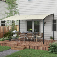 10' x 13' Outdoor Pergola with UV30+ Protection Canopy and Steel Frame for Porch, Patio, Deck, Backyard, Cream White