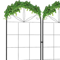 2 Pcs Garden Trellis for Climbing Plants, Outdoor Metal Trellis Plant Support Trellises for Patio, Lawn, Backyard