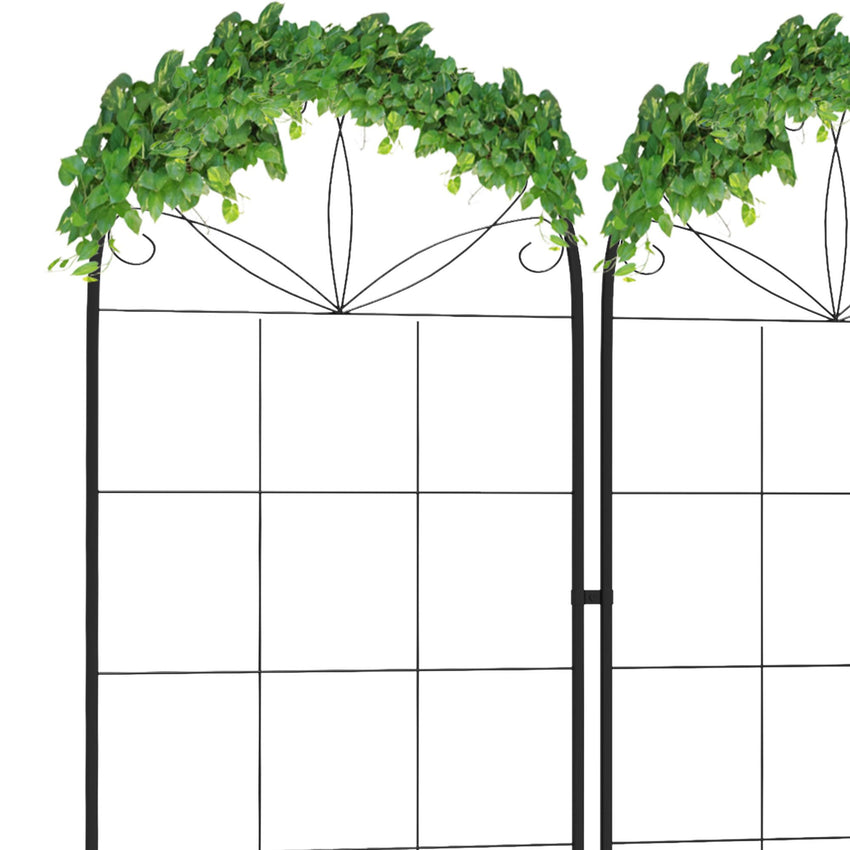 2 Pcs Garden Trellis for Climbing Plants, Outdoor Metal Trellis Plant Support Trellises for Patio, Lawn, Backyard