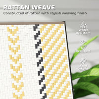 Outdoor Wicker Chairs Set of 2 with 5-Position Adjustable Backrest, Armrest, Steel Frame, Orange