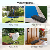 4PCS Patio Umbrella Base Weight Bag, Umbrella Stand Weights with Handles, 33 lbs with Sand Filling, Patio Umbrella Weights for Offset/Cantilever Umbrella Stand Base, Black