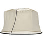 7.5FT Umbrella Table Screen Mosquito Bug Net, Garden Large Umbrella Cover Netting with Zippered Door, Beige