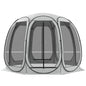 11' x 11.5' Screen Tent, Pop Up Camping Gazebo with Portable Carry Bag and 2 Doors, Cream White