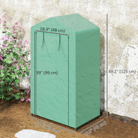 3 Tier Mini Greenhouse, Portable Flower Stand with Shelf Clips, Indoor Greenhouse with Steel Frame, Green
