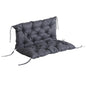 Porch Swing Cushion Garden Bench Cushion with Backrest, Non-Slip 2-seater Thick Pad, Swing Chair Mat Replacement for Indoor and Outdoor, 39.4" x 38.6", Dark Grey