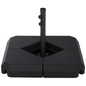 Umbrella Stand Fitting 2" Poles and Steel Base with 4 Fillable Plastic Weights, 158lbs Sand or 132lbs Water Filled, Black