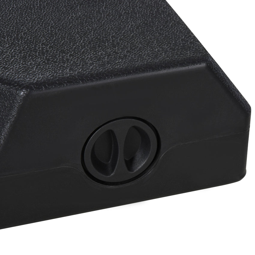 Umbrella Stand Fitting 2" Poles and Steel Base with 4 Fillable Plastic Weights, 158lbs Sand or 132lbs Water Filled, Black