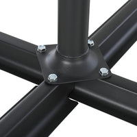 Umbrella Stand Fitting 2" Poles and Steel Base with 4 Fillable Plastic Weights, 158lbs Sand or 132lbs Water Filled, Black