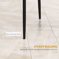 Dining Chairs Set of 4, Modern Accent Chair with High Back, Upholstery Faux Leather and Steel Legs for Living Room, Kitchen, Black