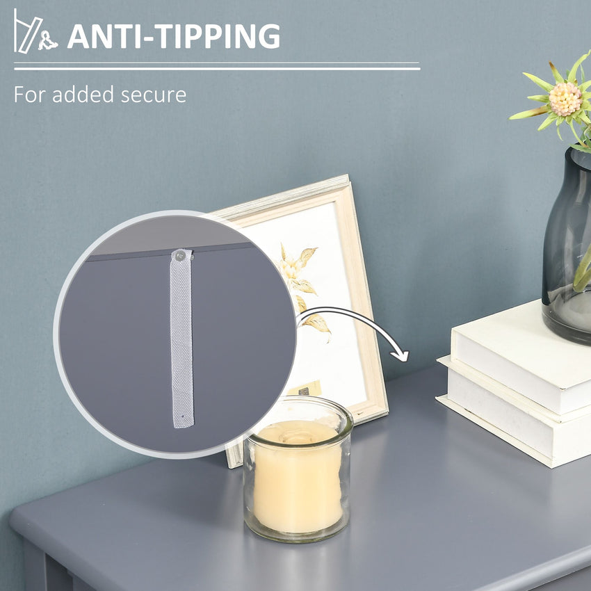 Kitchen Sideboard, Glass Door Buffet Cabinet, Bathroom Storage Cabinet with Adjustable Storage Shelf for Dining Room, Living Room, Grey