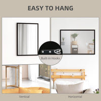 22" x 30" Bathroom Mirror for Wall, Rectangular Mirror for Living Room, Bedroom, Entryway, Black