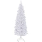 6ft Tall Pencil Artificial Christmas Tree with 479 Branch Tips with Steel Base, White
