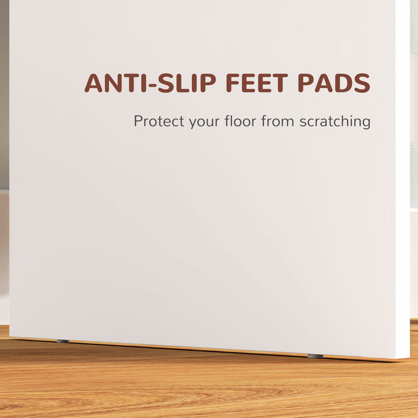 Makeup Vanity Desk with Mirror, for Bedroom, Modern Dressing Table with Drawers, Compartments, White