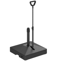 Patio Umbrella Base with Adjustable Wheels and Handle, Outdoor Patio Umbrella Stand, Filled Up to 121lbs with Stand, 99lbs with Water for Garden Poolside, Black