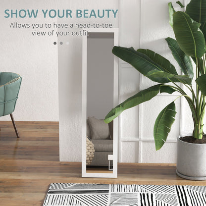 15" x 62" Full Length Mirror for Bedroom, Free Standing Dressing Mirror, Wall Mirror for Living Room, White