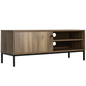 Retro TV Cabinet for TVs up to 50", TV Stand with Compartment and Adjustable Shelf, Media Console with Sliding Door for Living Room, Coffee