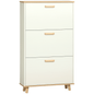Modern Shoe Cabinet with 3 Flip Drawers and Adjustable Shelf, 12 Pair Shoe Storage Cabinet for Hallway, Entryway, White