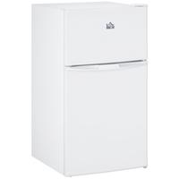 3.2 Cu Ft Compact Refrigerator, Mini Fridge with Freezer, Adjustable Shelves and Reversible Doors for Bedroom, White