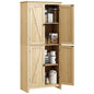 72" Freestanding Storage Cabinet, Kitchen Pantry Cabinet with Doors and Shelves for Dining Room, Natural