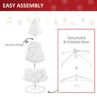 7ft White Christmas Tree Artificial Christmas Tree with 1230 Branch Tips and Metal Stand