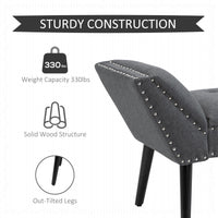 Modern Upholstered Bench, End of Bed Bench for Bedroom, Hallway Bench with Arms and Nailhead Trim