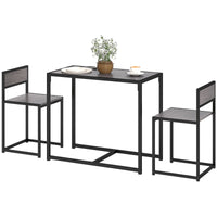 Dining Table Set, Industrial Dining Set for 2, Kitchen Table and Chairs for Small Space, Dining Room Table with Chairs