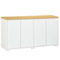 Sideboard Cabinet, Buffet Table with 2 Double Doors and Adjustable Shelves for Living Room, Entryway, White