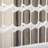 6 Panel Folding Room Divider, Portable Privacy Screen, Wave Fiber Room Partition for Home Office, White