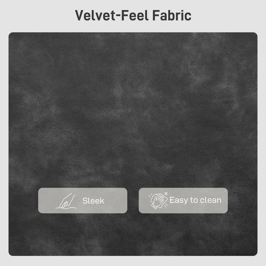 55" Loveseat Sofa, Small 2 Seater Couch with Solid Wood Legs, Modern PU Leather Upholstered Sofa for Small Spaces, Grey