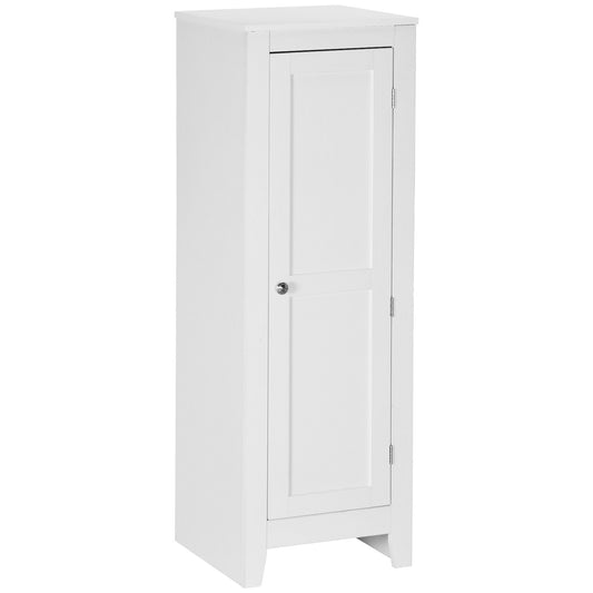 Kitchen Pantry Storage Cabinet with Adjustable Shelves, Small Storage Cabinet with Door and Shelves, White