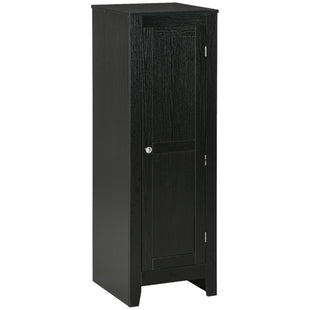 Kitchen Pantry Storage Cabinet with Adjustable Shelves, Small Storage Cabinet with Door and Shelves, Black