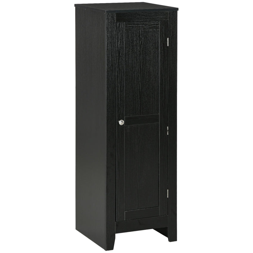 Kitchen Pantry Storage Cabinet with Adjustable Shelves, Small Storage Cabinet with Door and Shelves, Black