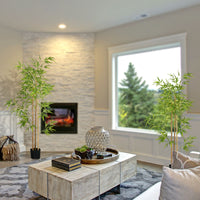 Set of 2 6ft Artificial Tree, Indoor Fake Bamboo with Pot, for Home Office Living Room Decor