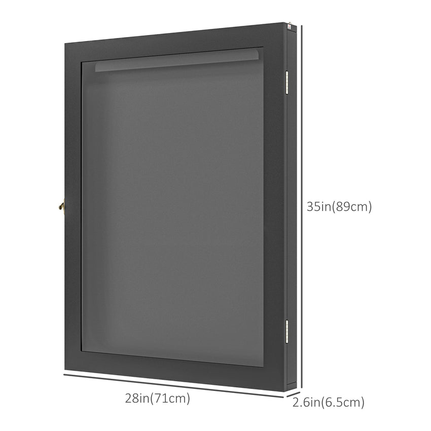 28" x 35" Hockey Jersey Frame, Jersey Shadow Box for Basketball Football Baseball, Black