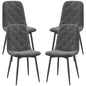 Dining Chairs Set of 4, Upholstered Dining Room Chairs with Steel Legs, Modern Kitchen Chair for Dining Room, Grey
