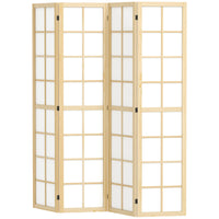 4 Panel Room Divider, 5.6 ft Folding Wall Divider Room Partition for Home Office, Bedroom, Living Room