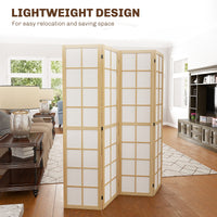 4 Panel Room Divider, 5.6 ft Folding Wall Divider Room Partition for Home Office, Bedroom, Living Room