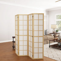 4 Panel Room Divider, 5.6 ft Folding Wall Divider Room Partition for Home Office, Bedroom, Living Room