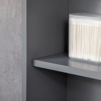 Bathroom Mirror Cabinet, Wall Mounted Medicine Cabinet with Door and Shelves, Grey