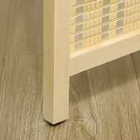 Woven Bamboo Room Divider, 4 Panel Folding Indoor Privacy Screens for Home Office, 71"x71"x0.6", Natural