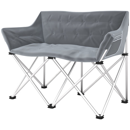 Double Camping Chair, Oversized Camping Loveseat for Adults, Heavy Duty Folding Camp Chair, Support 529 lbs