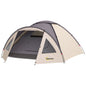 3 Person Camping Tent, Waterproof Family Dome Tent with Bedroom, Porch, Sewn-in Groundsheet and Hook, Khaki