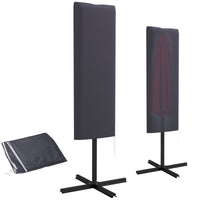 Garden Parasol Cover, Outdoor Cantilever Umbrella Cover with Zipper, Dark Grey