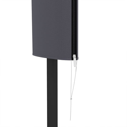 Garden Parasol Cover, Outdoor Cantilever Umbrella Cover with Zipper, Dark Grey